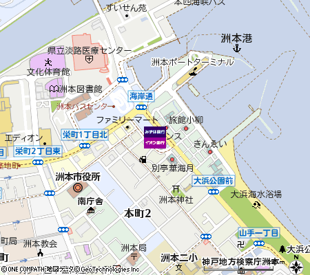 マルナカ洲本店出張所（ATM）付近の地図